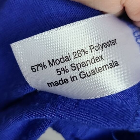 Lane Bryant Royal Blue Mock Neck Short Sleeve Tee Size 18/20 Women's Plus Top - Picture 4 of 7